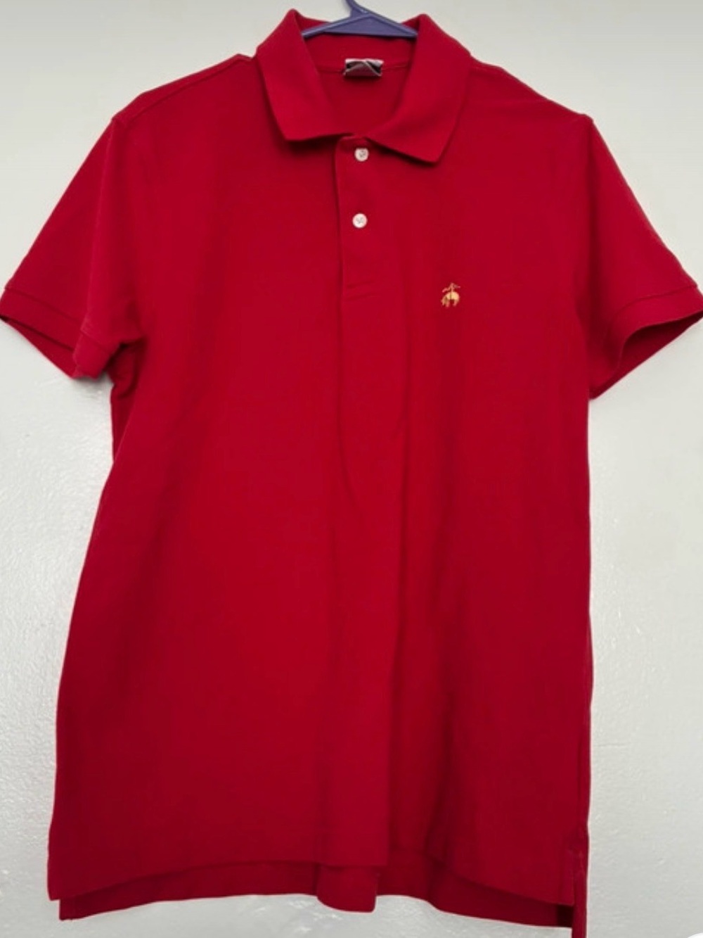 Brooks Brothers Red Polo Performance with Embroidered Logo M